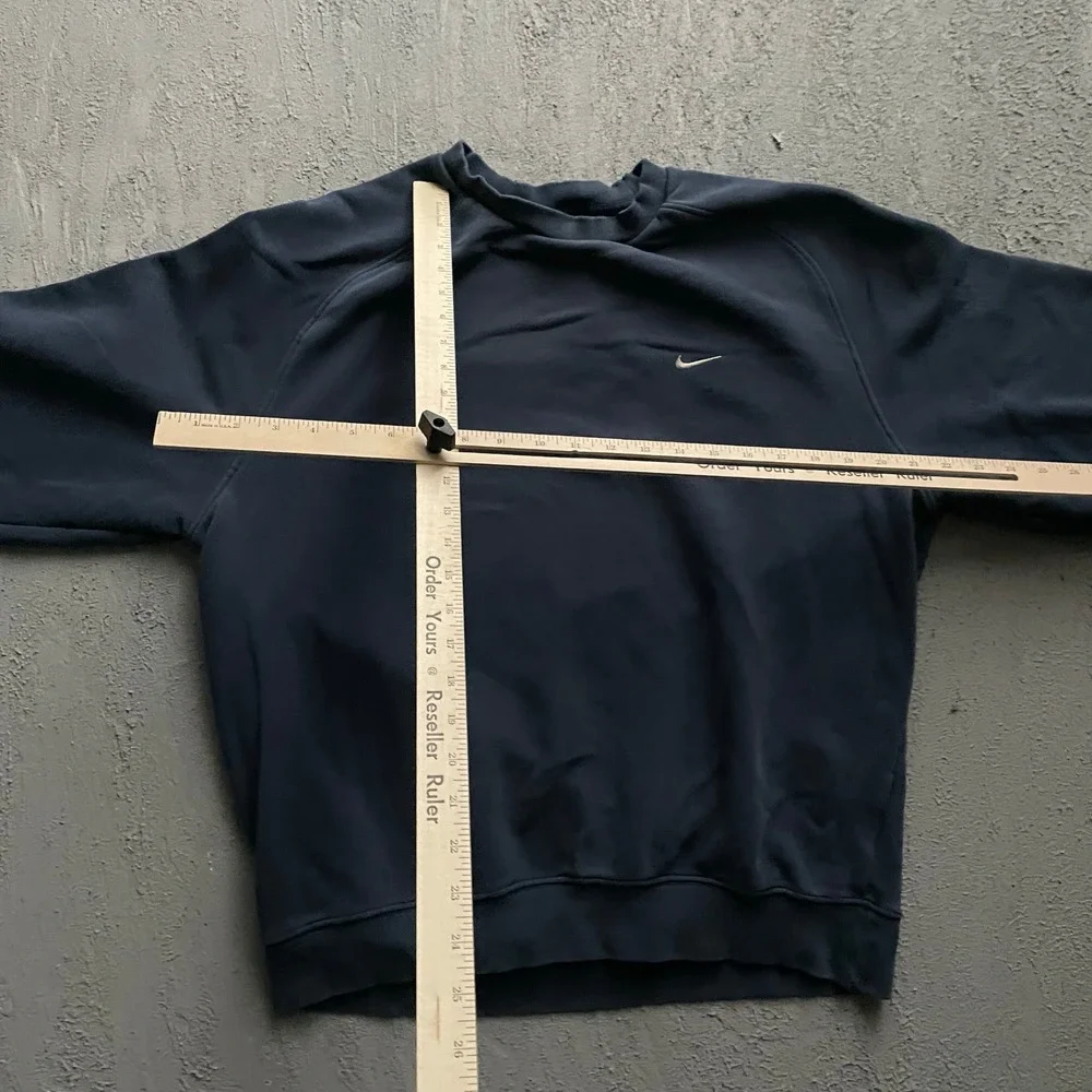 Vintage Nike Swoosh Sweatshirt Mens Large Navy Blue 90s - Picture 5 of 8